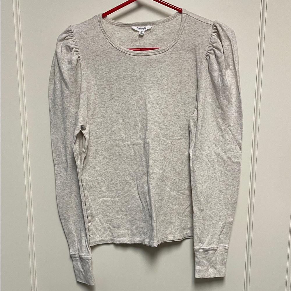 Splendid Ingrid Puff Sleeve Crew Neck Tee